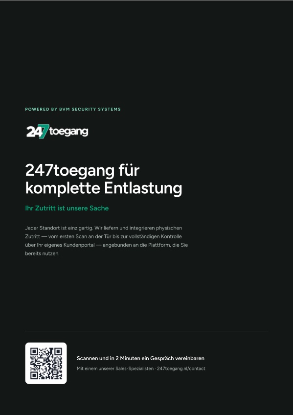 Titelseite der 247toegang-Broschüre