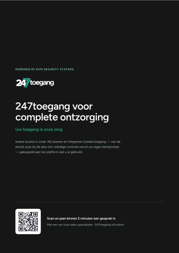 Voorpagina van de 247toegang-brochure